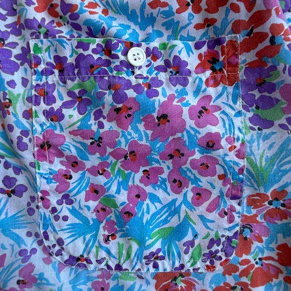 Lightweight Vintage 90s Floral Button Up Shirt - Picture 4 of 9